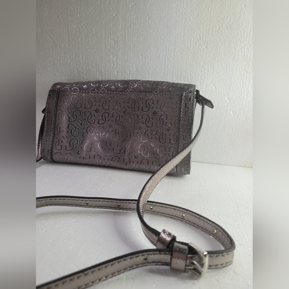 Guess small crossbody purse ،Guess Juliet Mini Crossbody Wallet in Pewter - - Picture 5 of 13